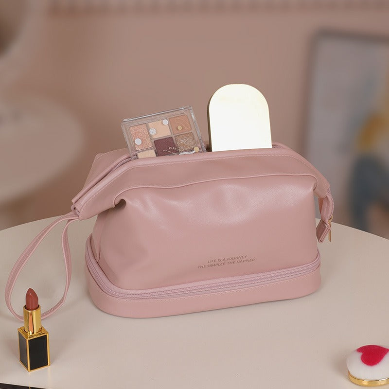 Wholesale PU large capacity cloud cosmetic bag niche design travel multifunctional storage bag